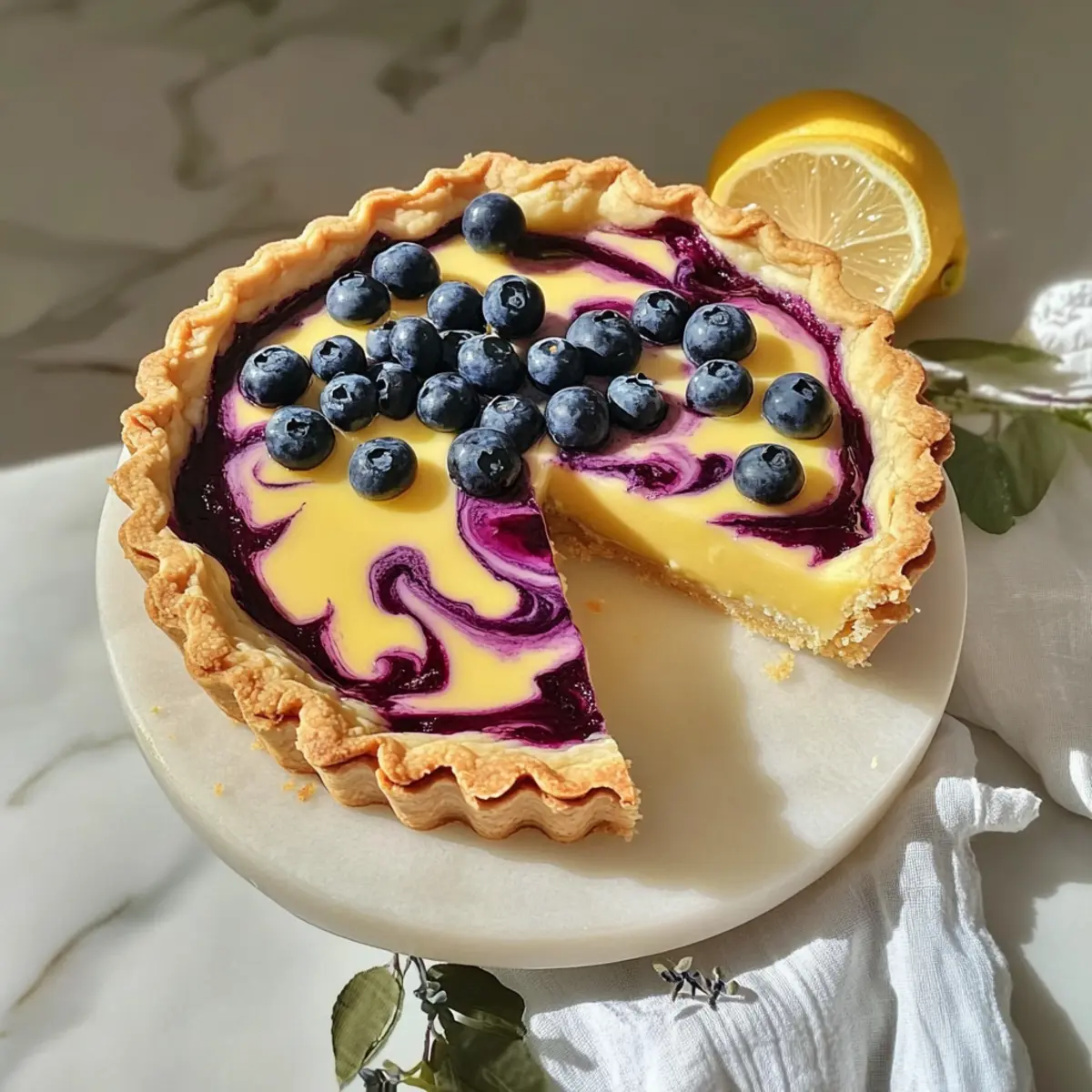 Lemon and Blueberry Tart