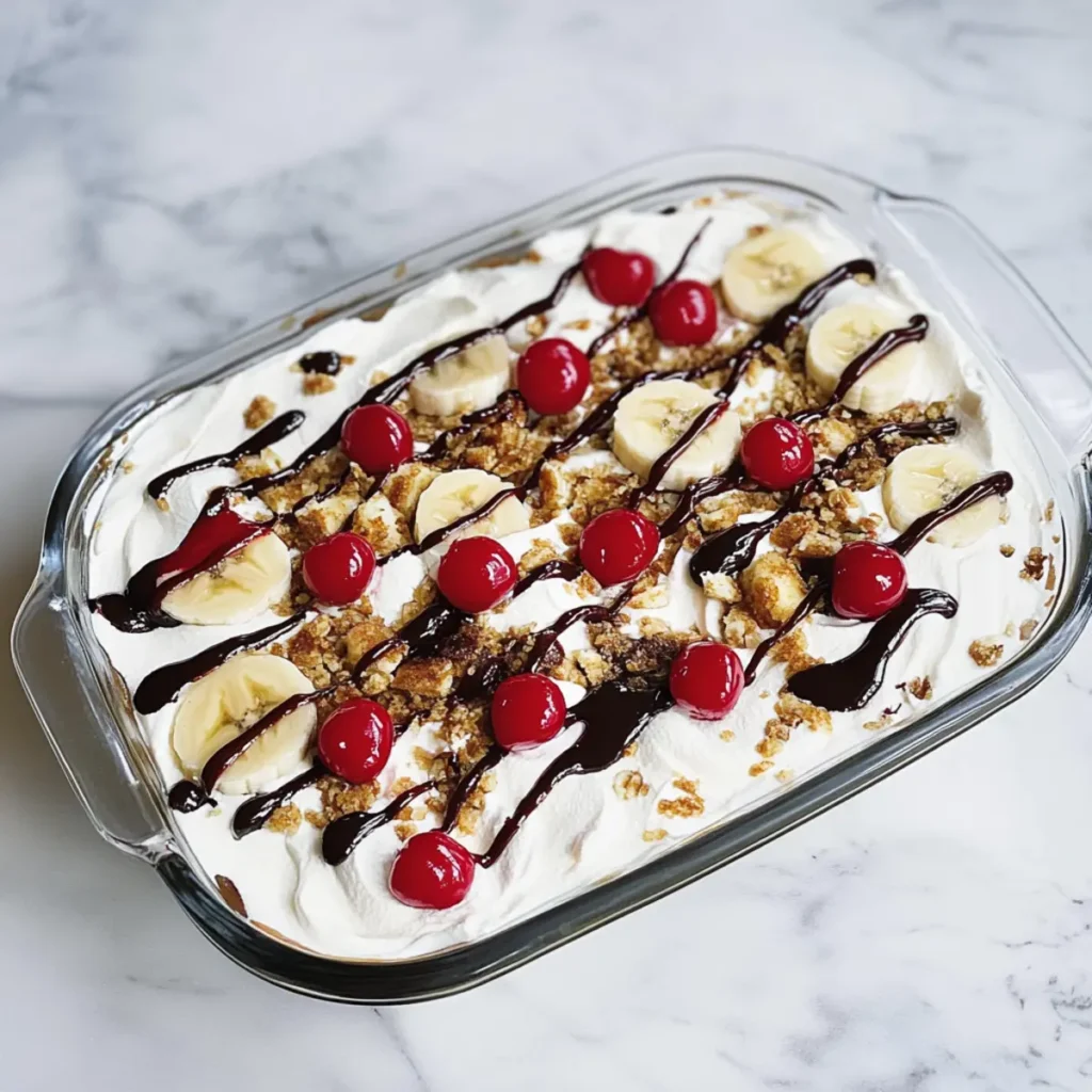 Irresistible No Bake Banana Split Dessert for Summer Bliss