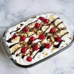 No Bake Banana Split