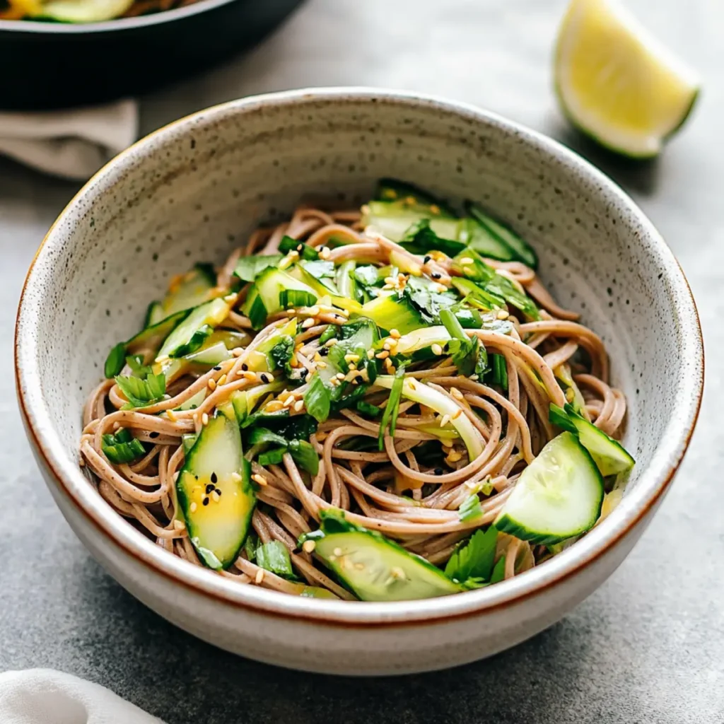 Sesame-Ginger Cucumber Noodle Salad