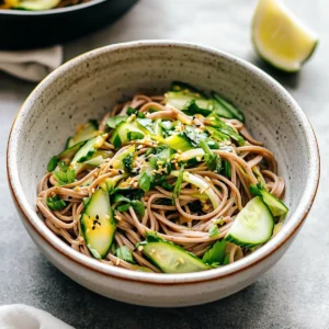 Sesame-Ginger Cucumber Noodle Salad