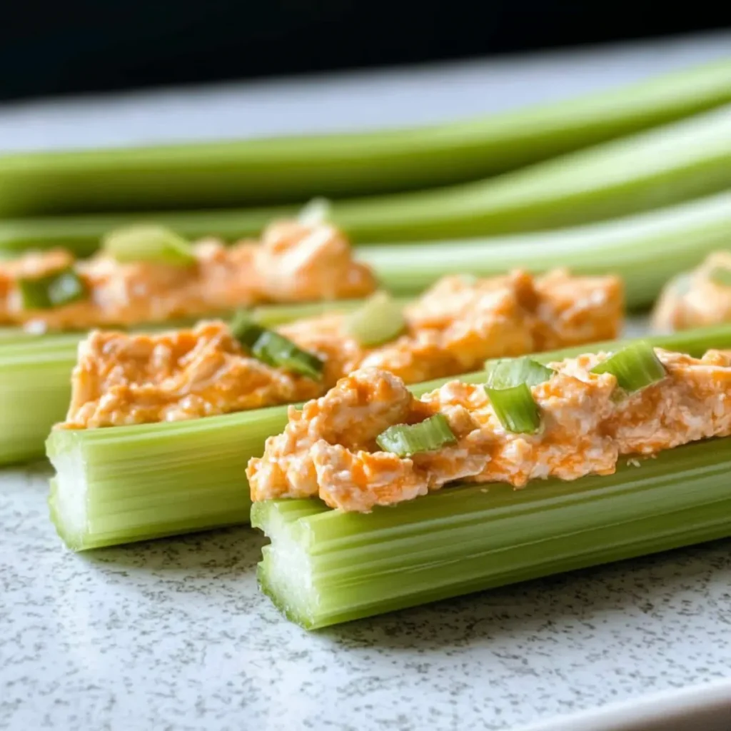 Buffalo Chicken Celery Sticks: A Healthy Crunchy Snack