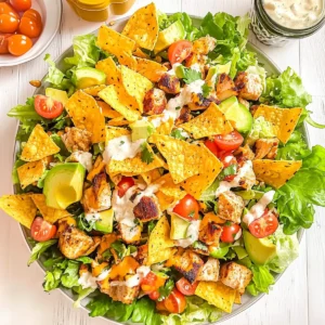 Chicken Taco Salad with Creamy Lime-Cilantro Dressing