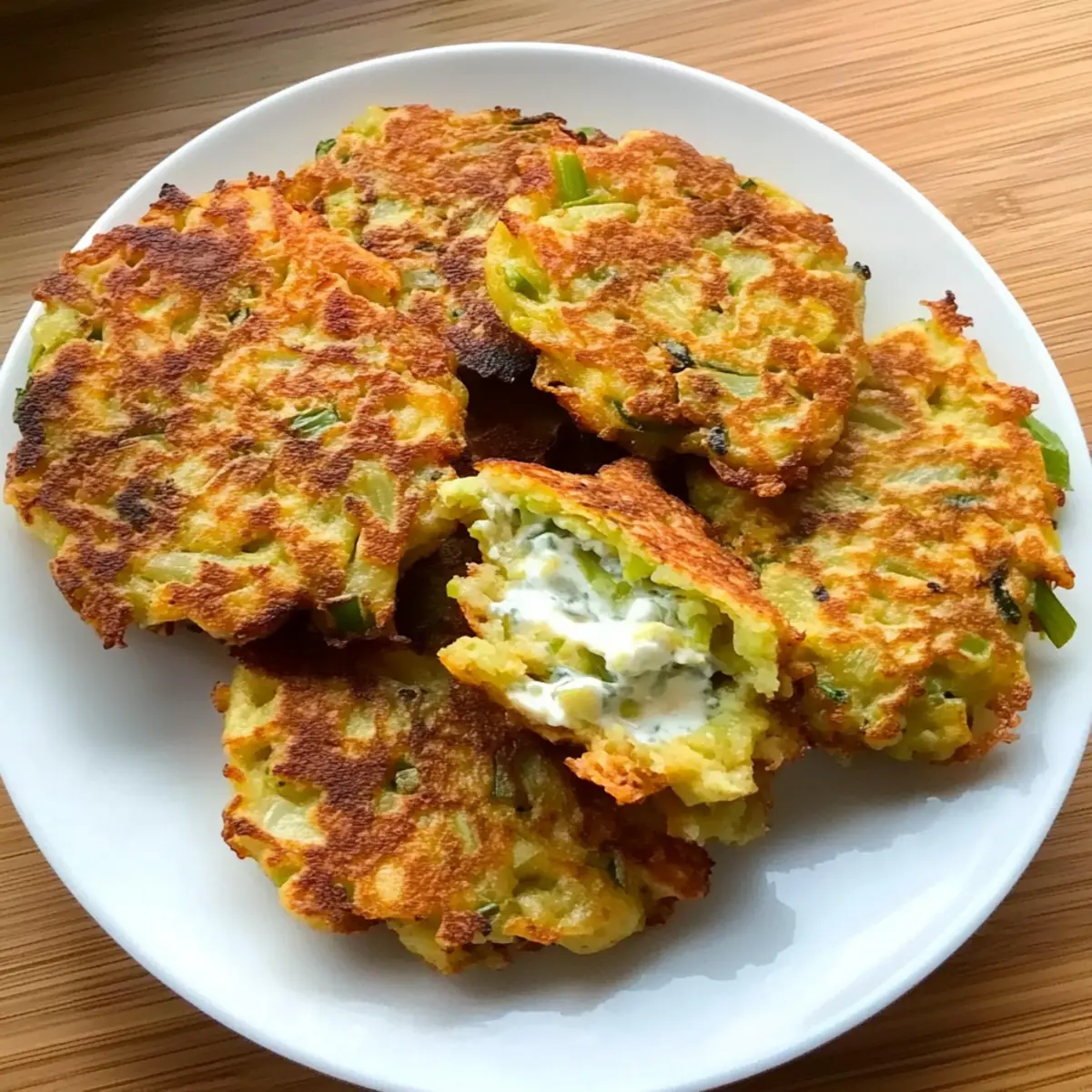 Cheesy Leek Fritters Recipe
