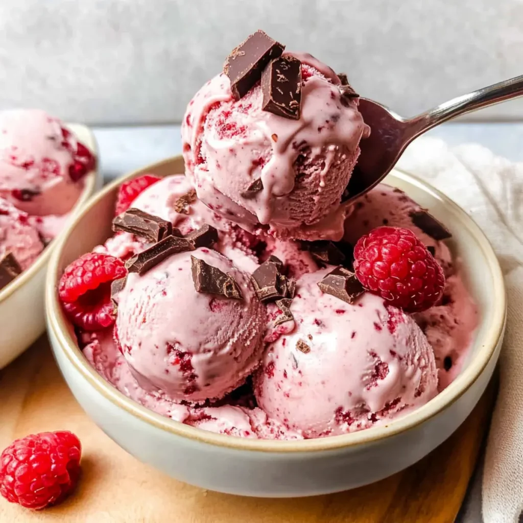 Raspberry Chocolate Ice Cream