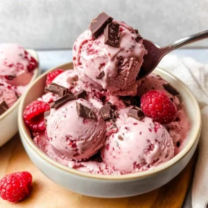 Raspberry Chocolate Ice Cream