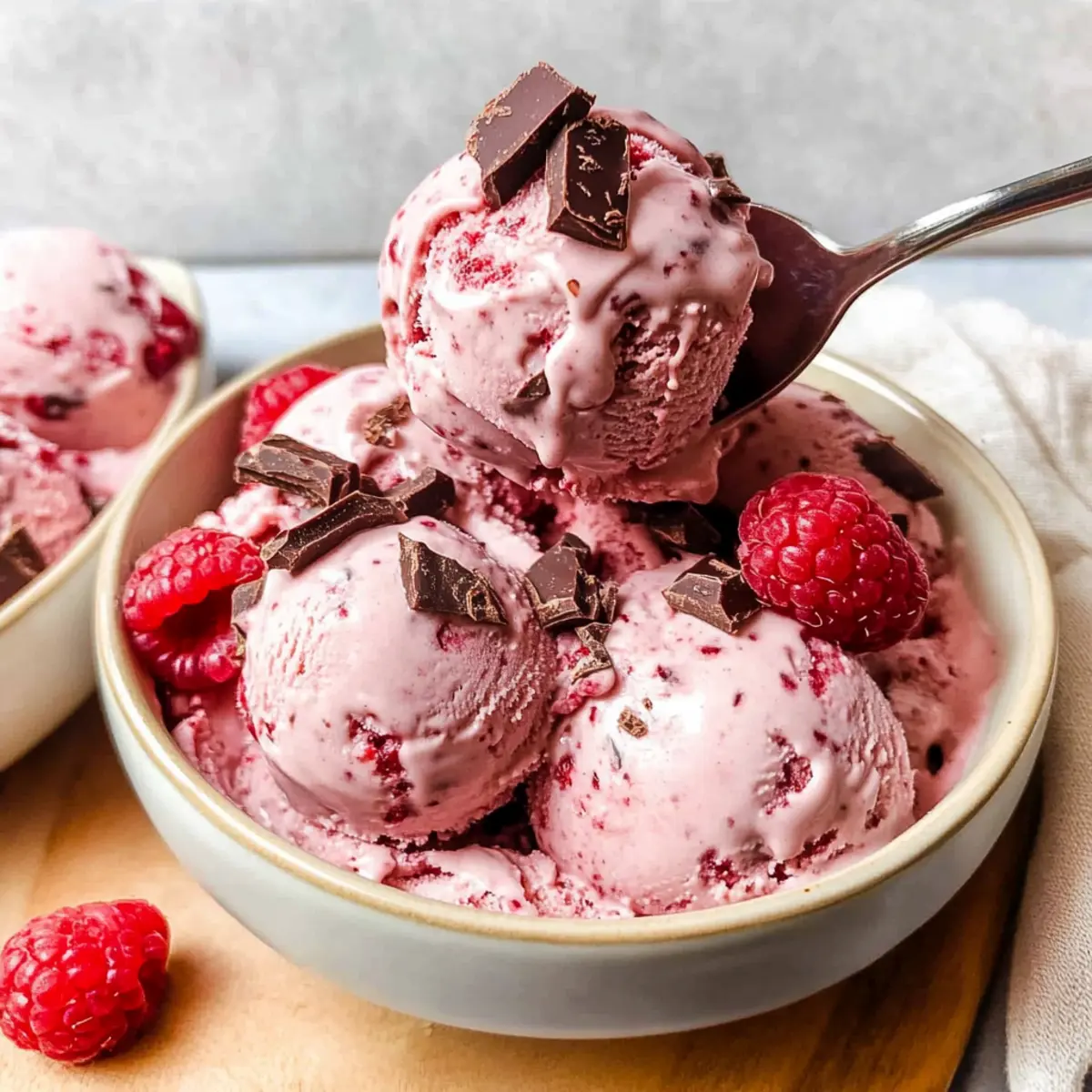 Raspberry Chocolate Ice Cream