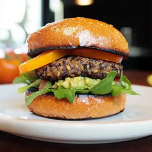 Vegan Black Bean & Farro Burger