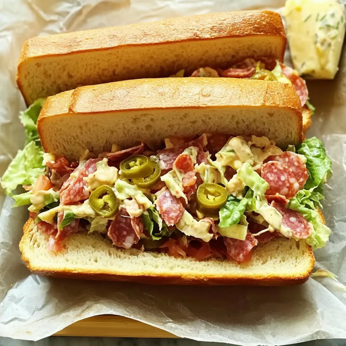 Chopped Italian Sub Sandwiches