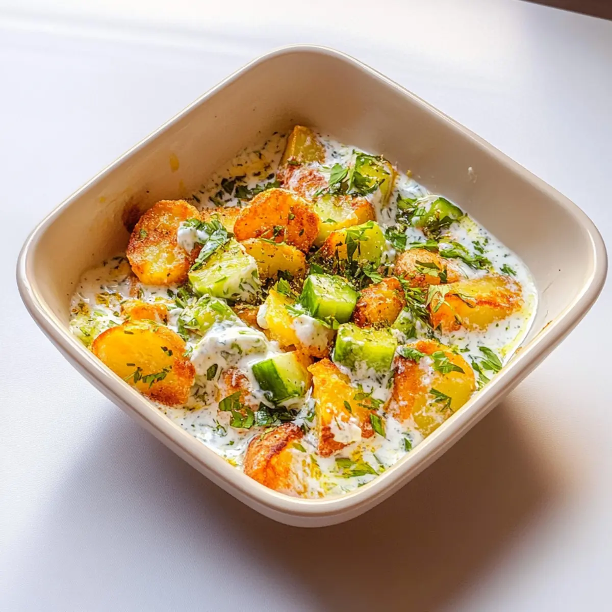 Crispy Smashed Potato Salad
