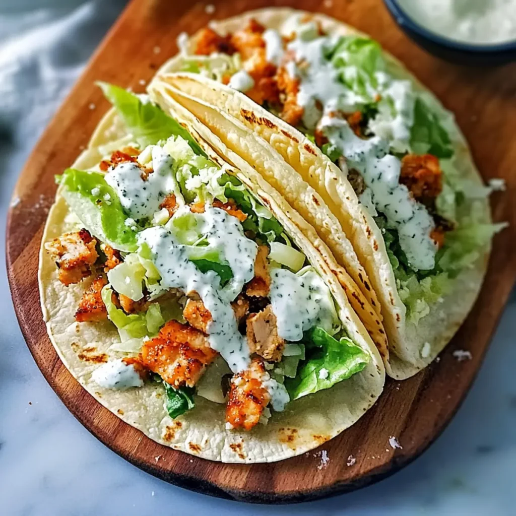 Crispy Smash Chicken Caesar Tacos for a Healthy Dinner Delight