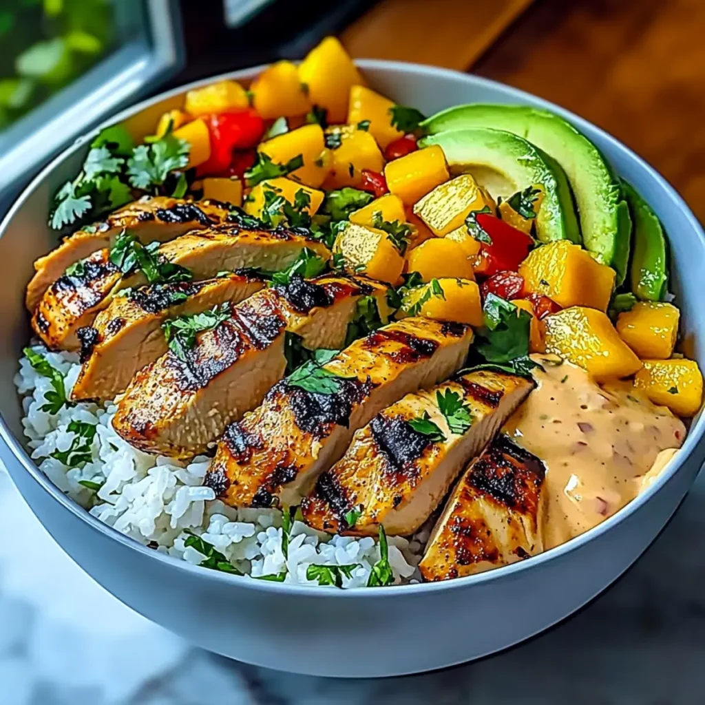 Delicious Chicken Mango Rice Bowl in Just 30 Minutes
