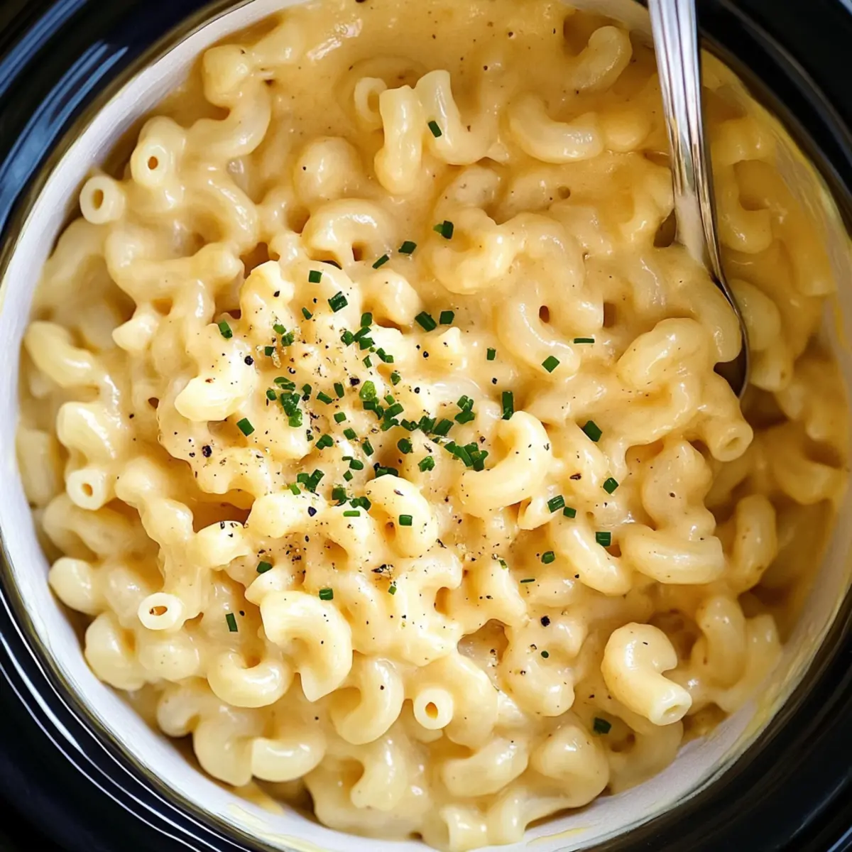Slow Cooker Four Cheese Mac and Cheese