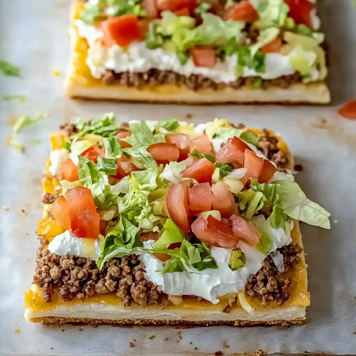 Crescent Roll Taco Pizza