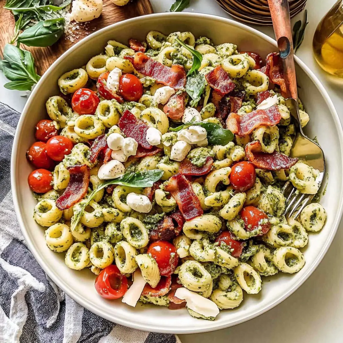 Creamy Pesto Pasta Salad