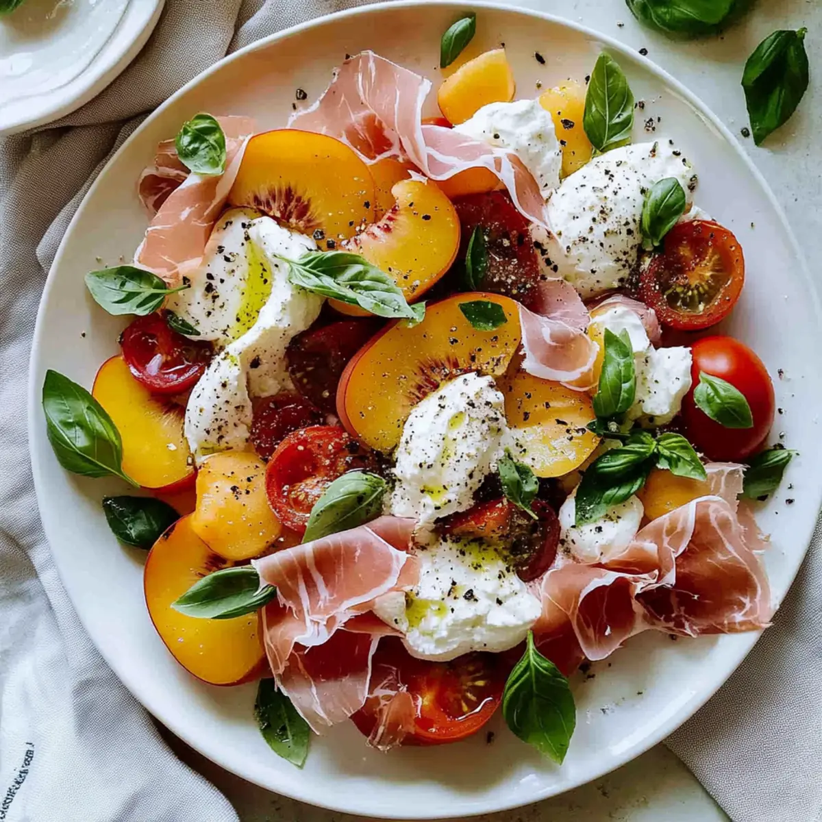 Heirloom Tomato, Peach and Burrata
