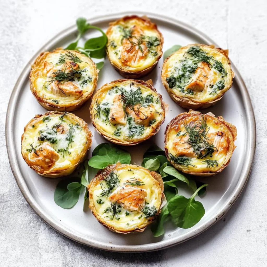 Baked Salmon Quiche with Dill