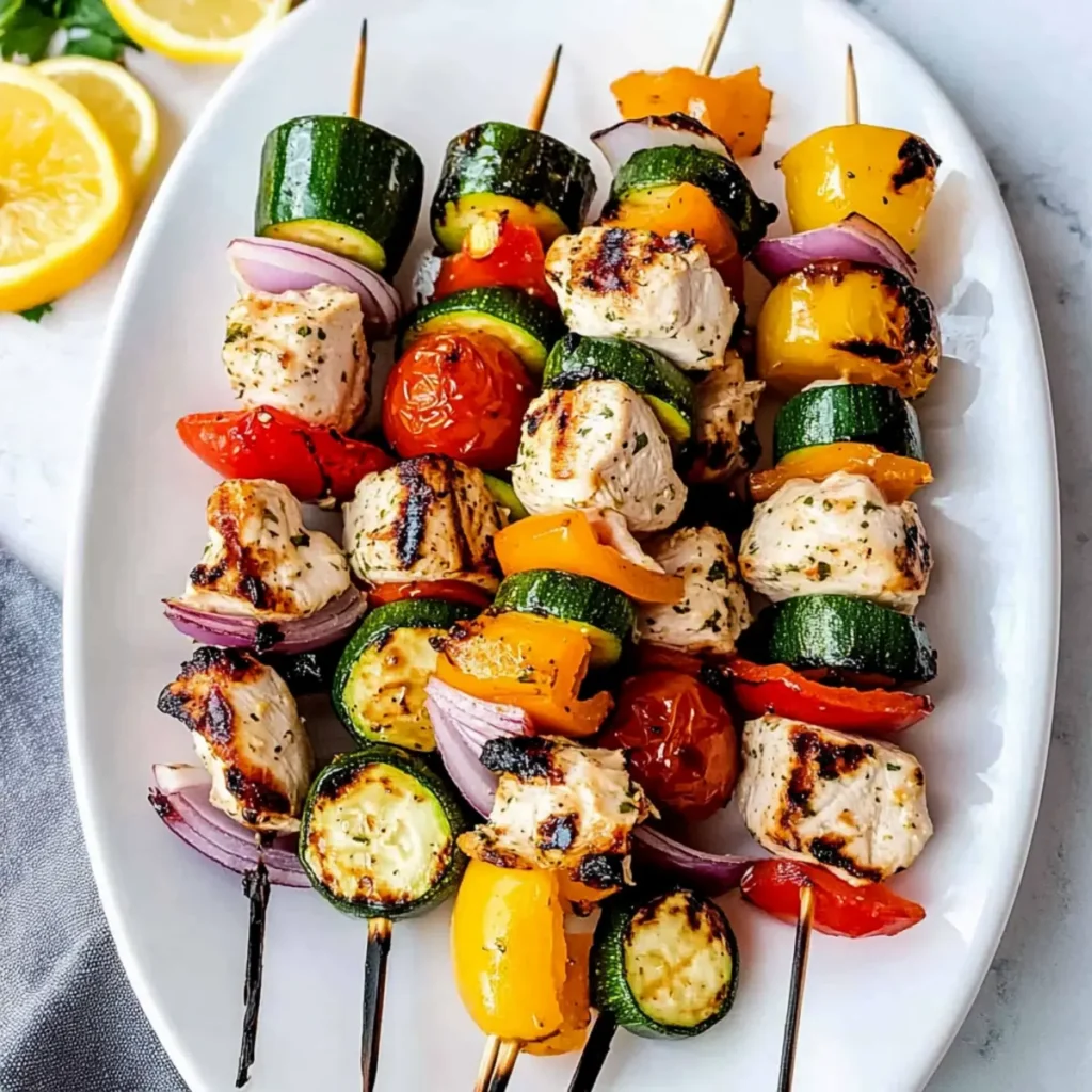 Grilled Mediterranean Chicken Kabobs
