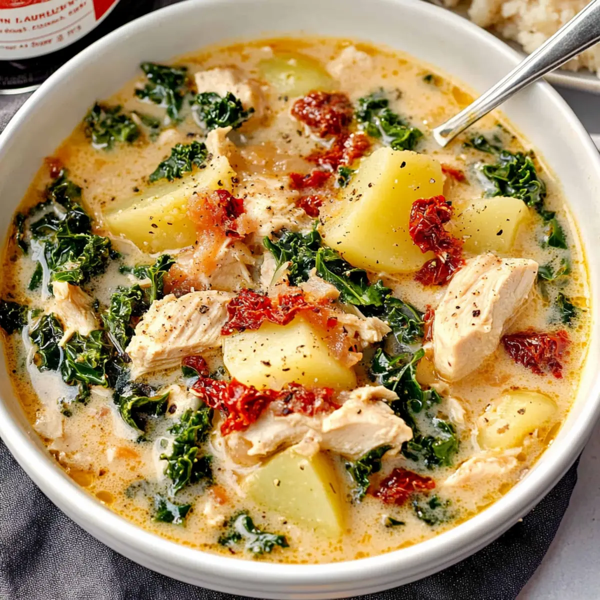 Tuscan Chicken Potato Soup