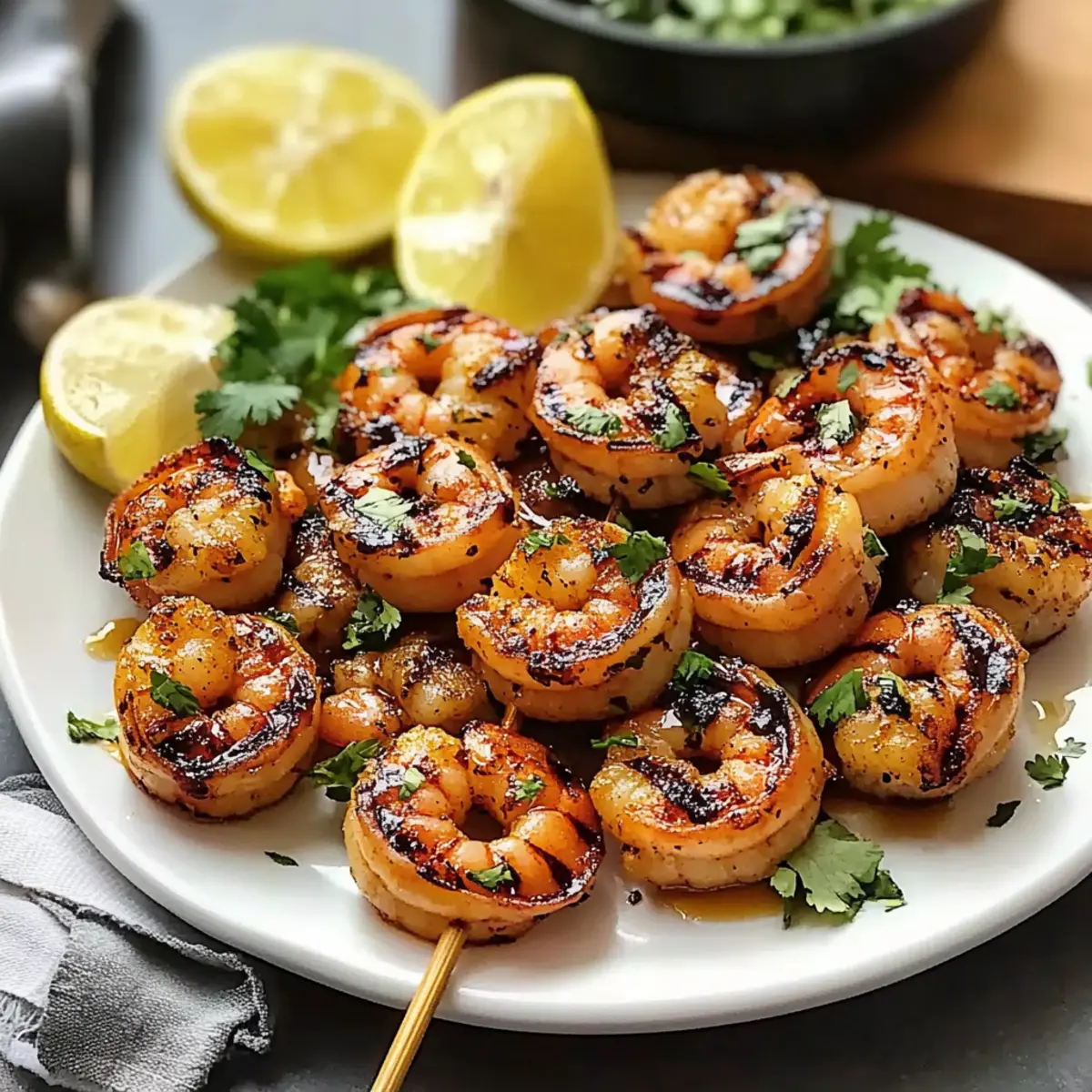 Quick Honey Garlic Grilled Shrimp