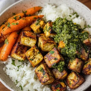 Vegan Chimichurri Tofu Bowl