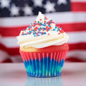Red, White & Blue Cupcakes