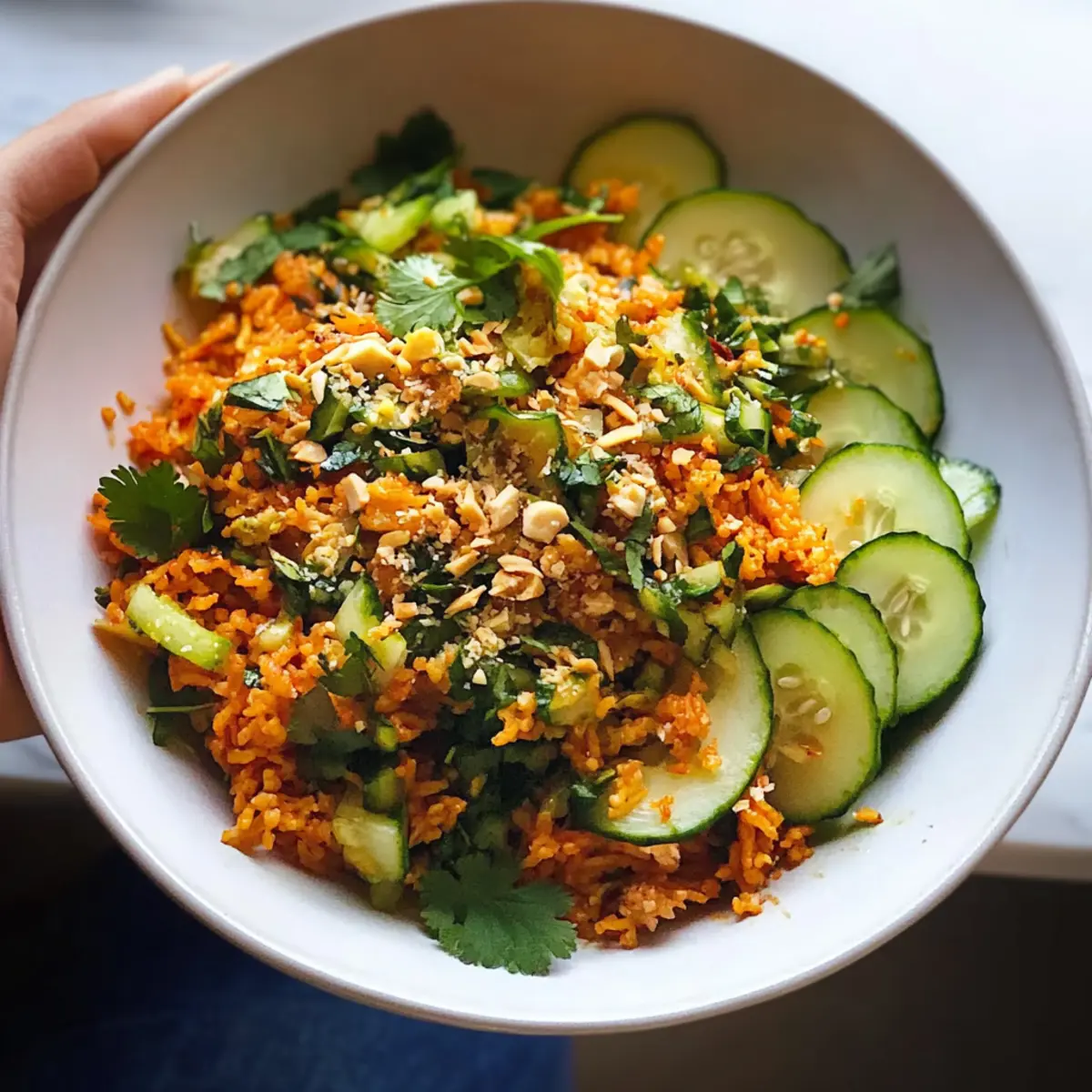 Rice Salad with Cucumbers and Herbs