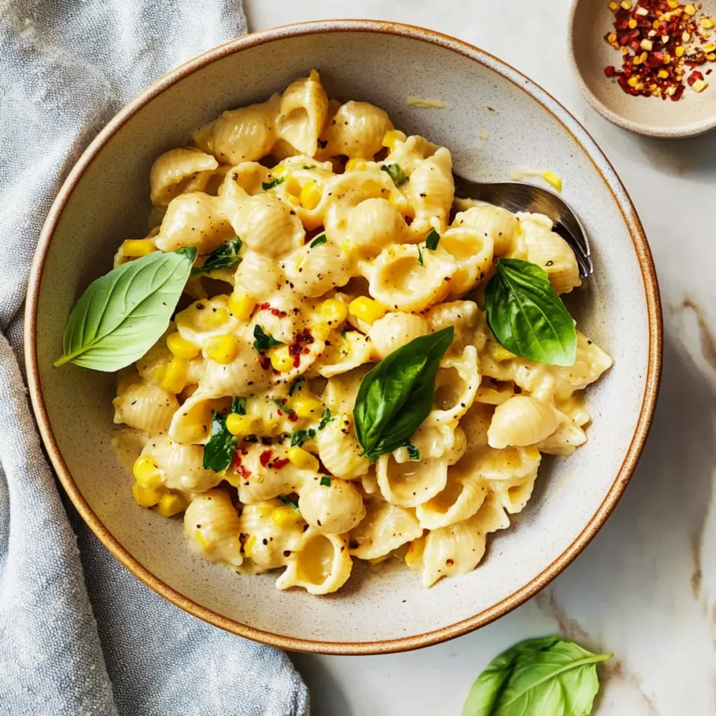 Creamy Corn Pasta: A Quick Dairy-Free Summer Favorite