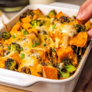 Buffalo Chicken Sweet Potato Casserole