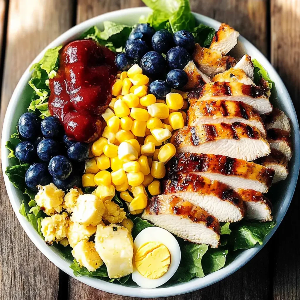 Delicious Summer Cobb Salad with Corn & Blueberries Bliss