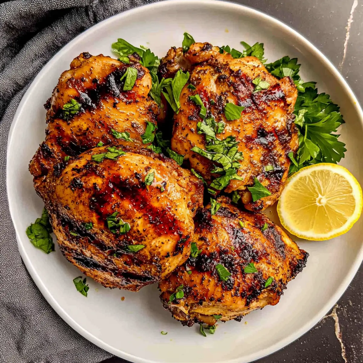 Grilled Mediterranean Chicken Thighs