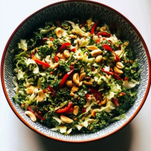Roasted Peanut Kale Crunch Salad