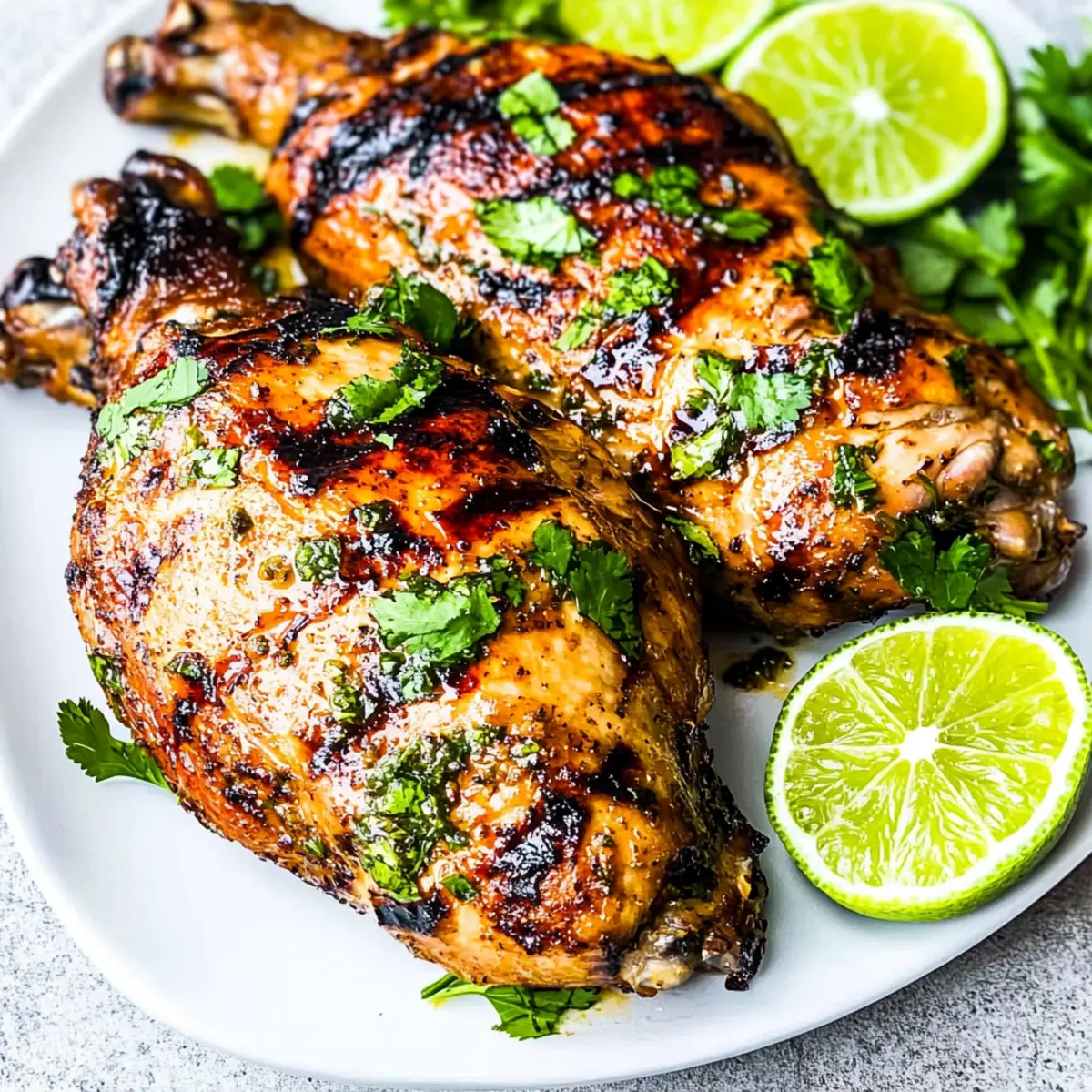 Grilled Chicken with Cilantro Lime Marinade
