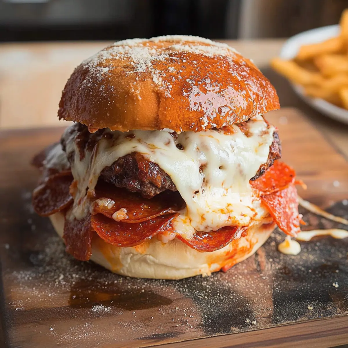 Pepperoni Pizza Burger
