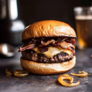 Beef Burgers with Bacon