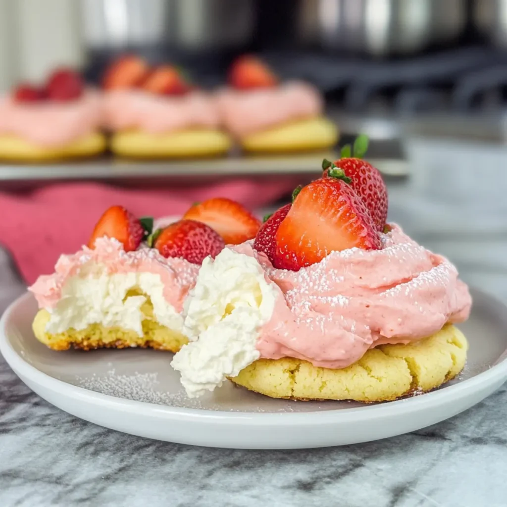 Lemon Strawberry Cool Whip Cookies
