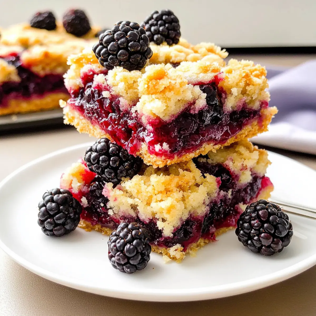 Blackberry Cobbler Bars