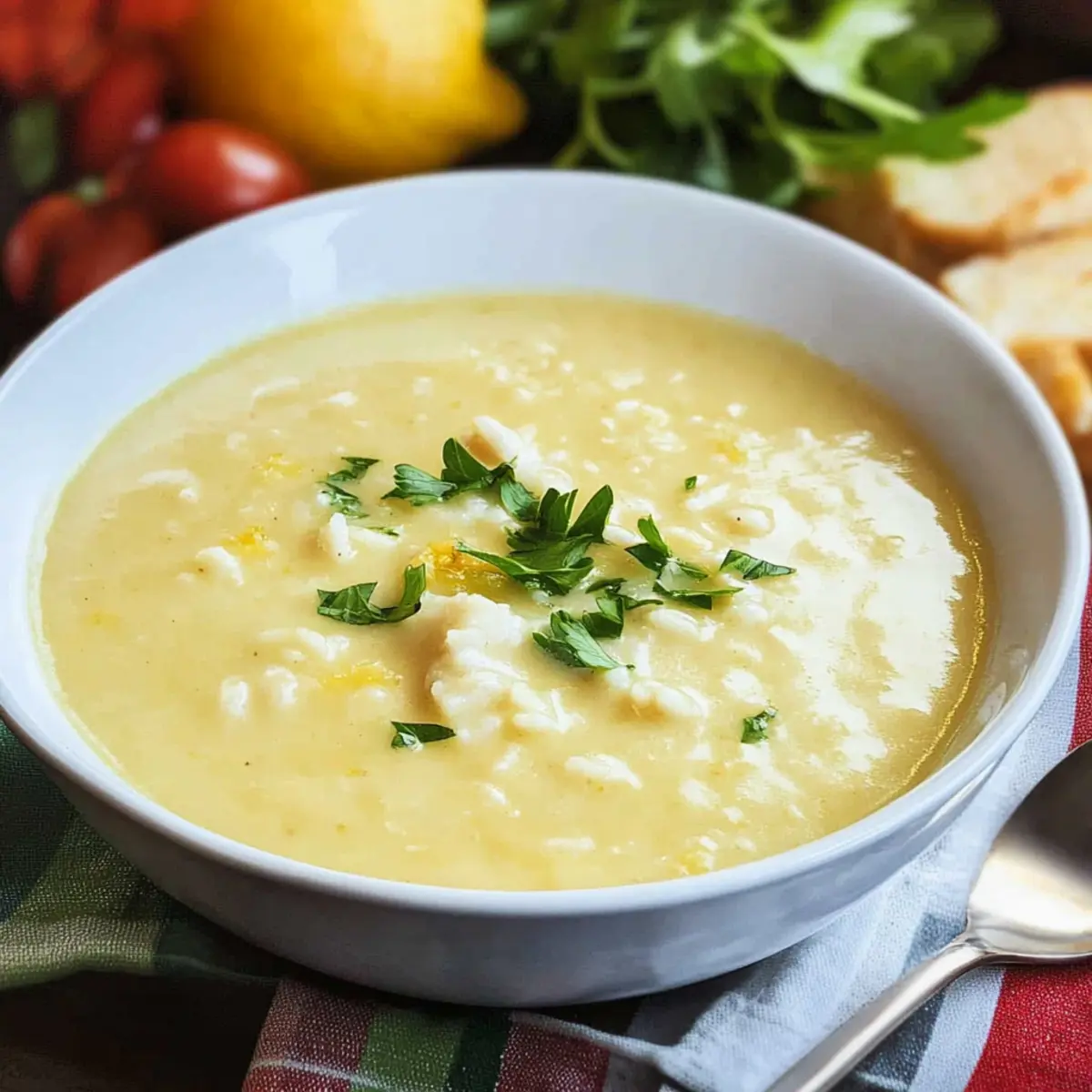 Lemon Rice Soup