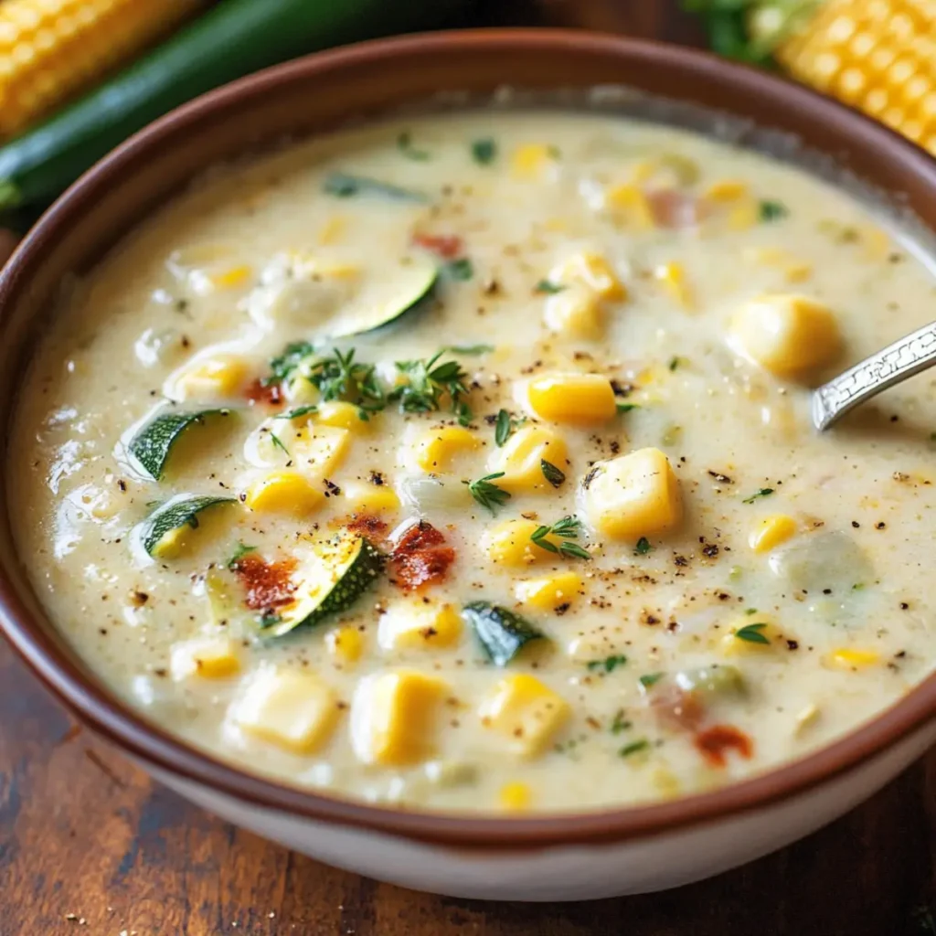 Summer Corn and Zucchini Chowder: Creamy Comfort Bowl