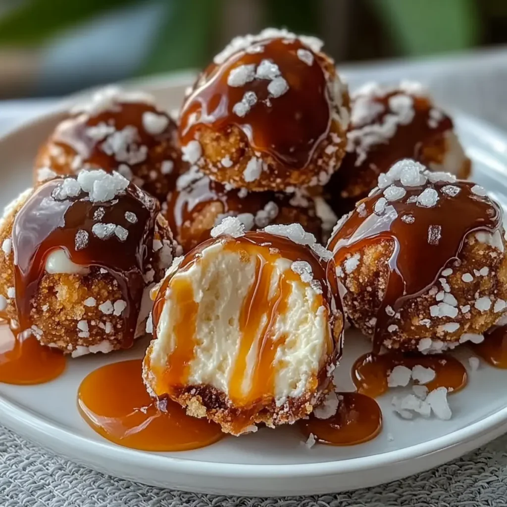 Salted Caramel Pretzel Cheesecake Balls
