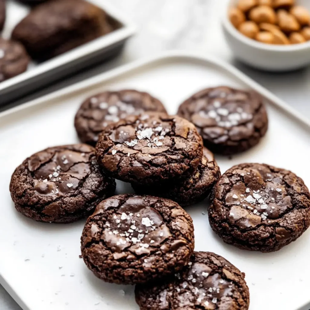 Salted Espresso Brownie Cookies