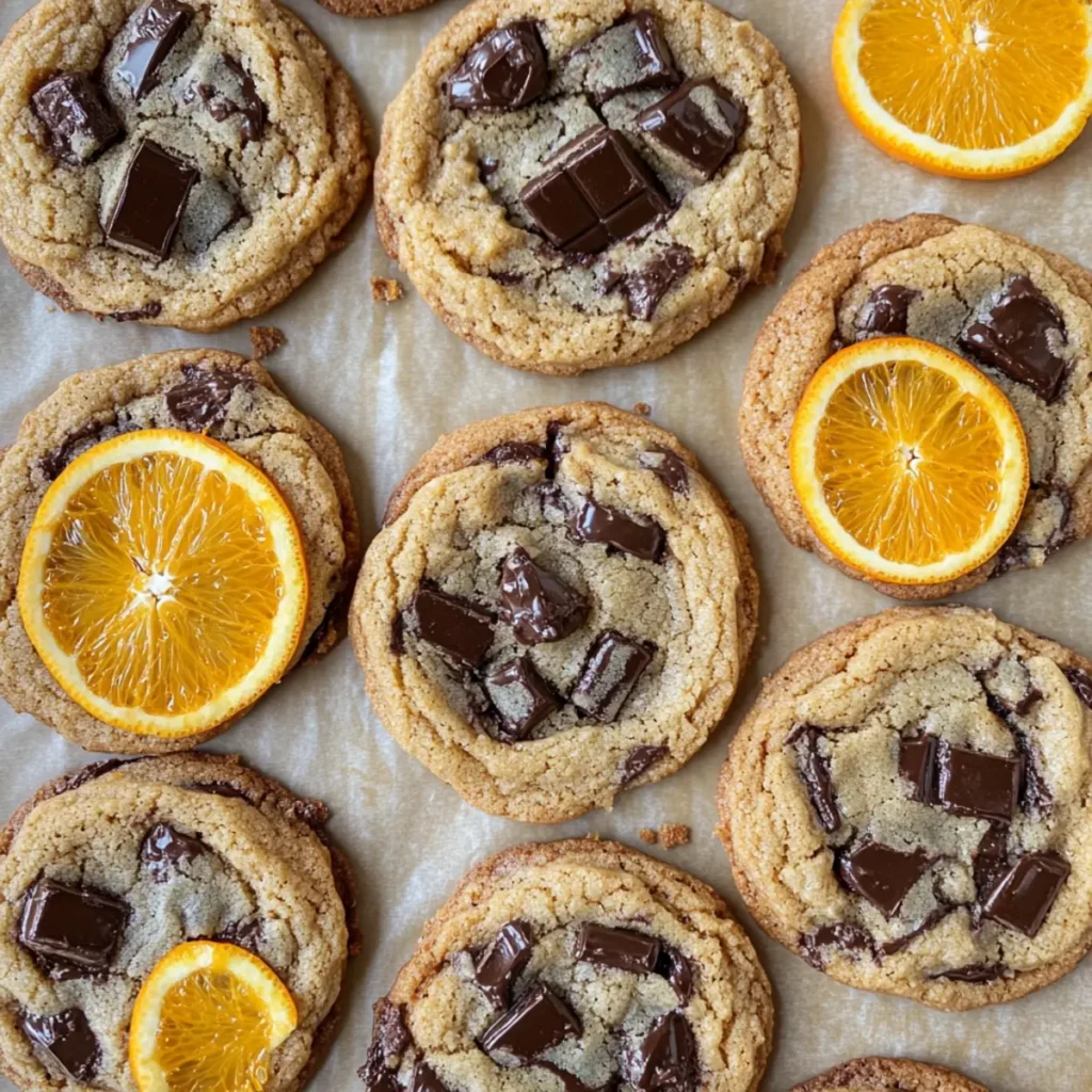 Orange Dark Chocolate Chunk Cookies