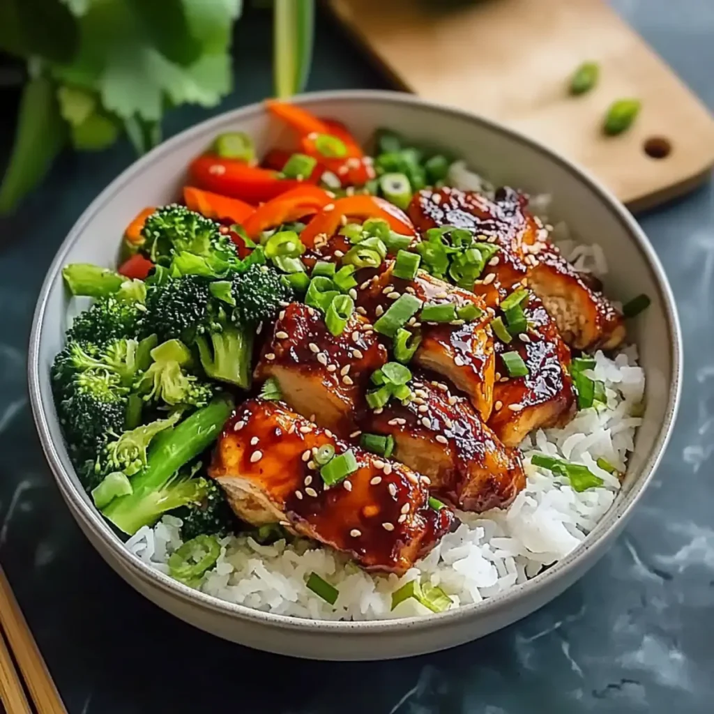 Sweet Chili Chicken Rice Bowls