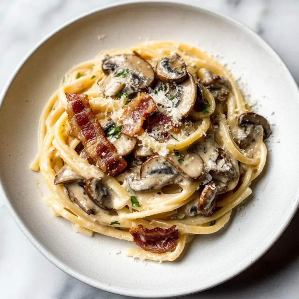 Bacon and Mushroom Pasta