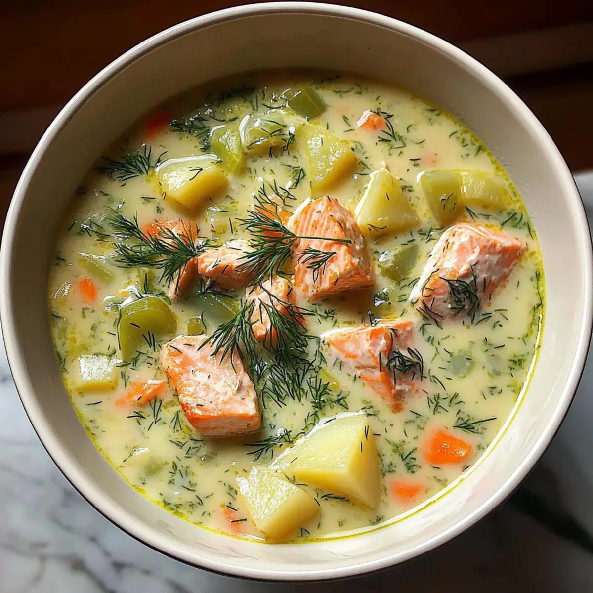 Creamy Dill Salmon Soup