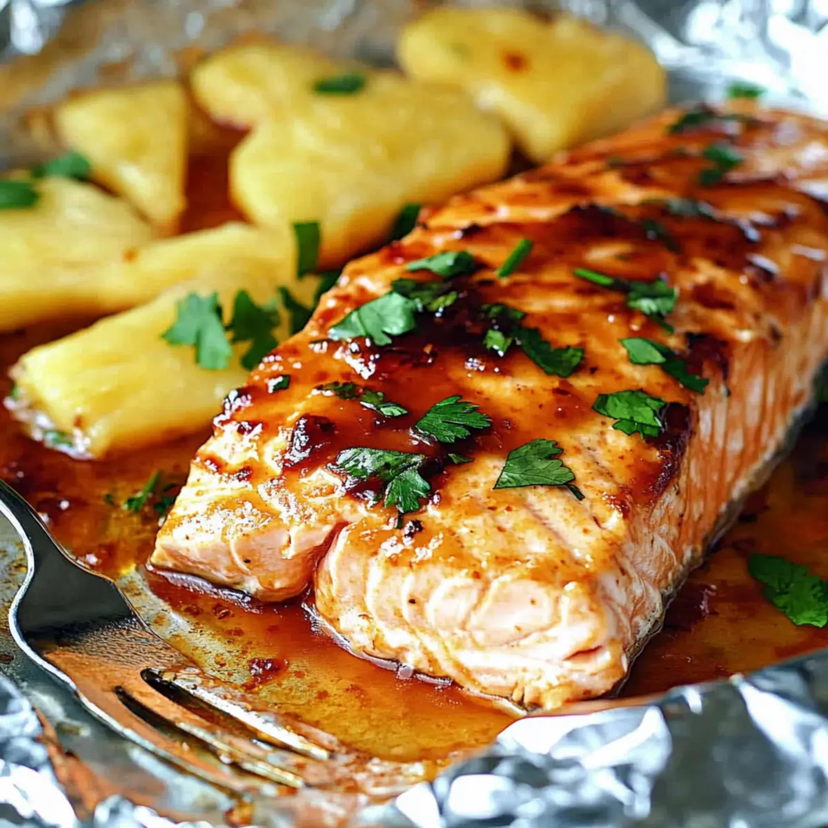 Sweet and Spicy Pineapple Salmon