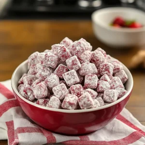 Cherry Cheesecake Puppy Chow