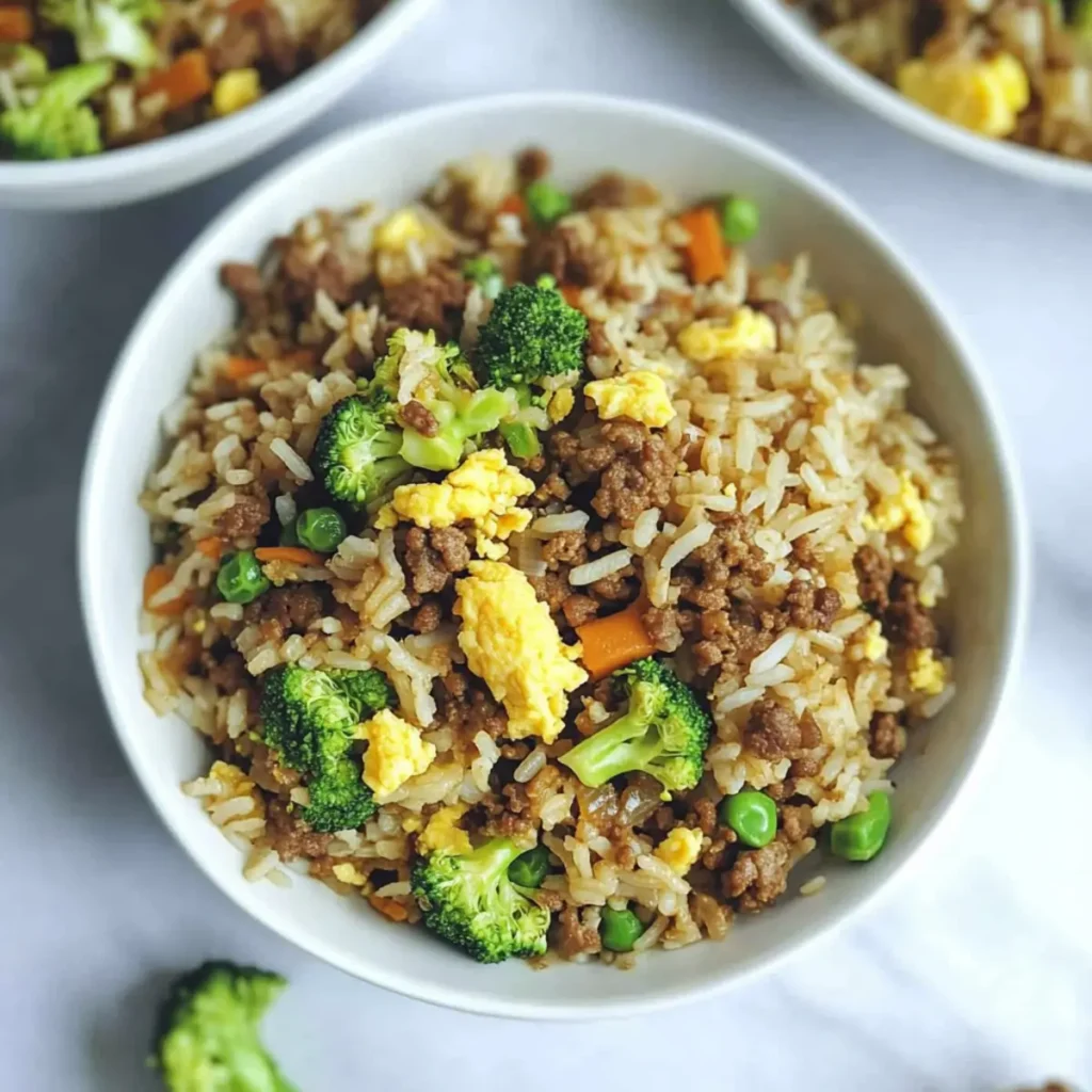 Delicious Egg Fried Rice with Ground Beef in Just 20 Minutes