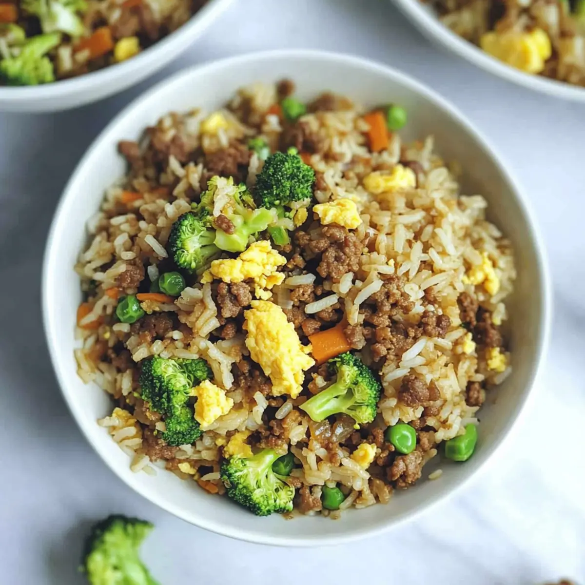 Egg Fried Rice with Ground Beef