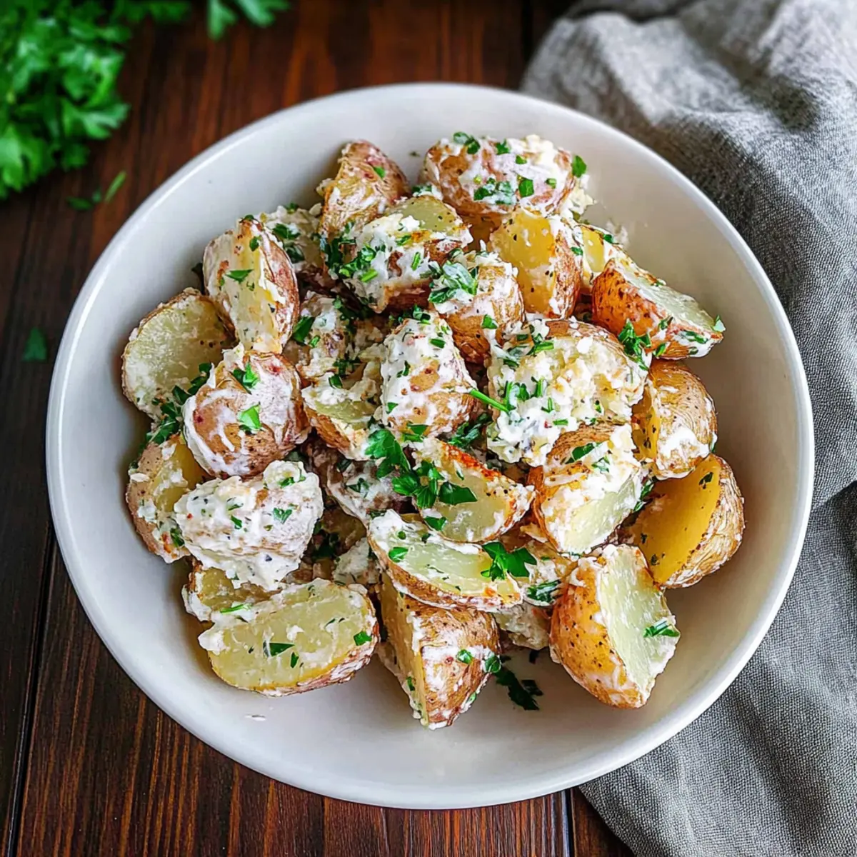 Crispy Smashed Potato Salad